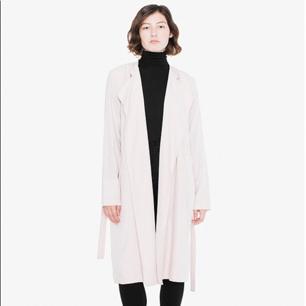 American Apparel Tan Trench Coat